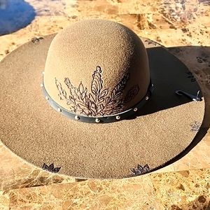 Olive green cowgirl hat